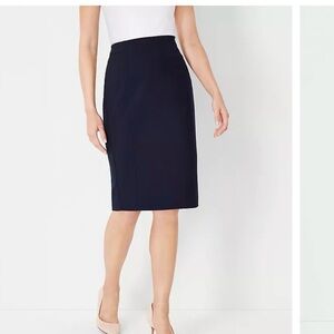 Ann Taylor Dark Blue Pencil Skirt